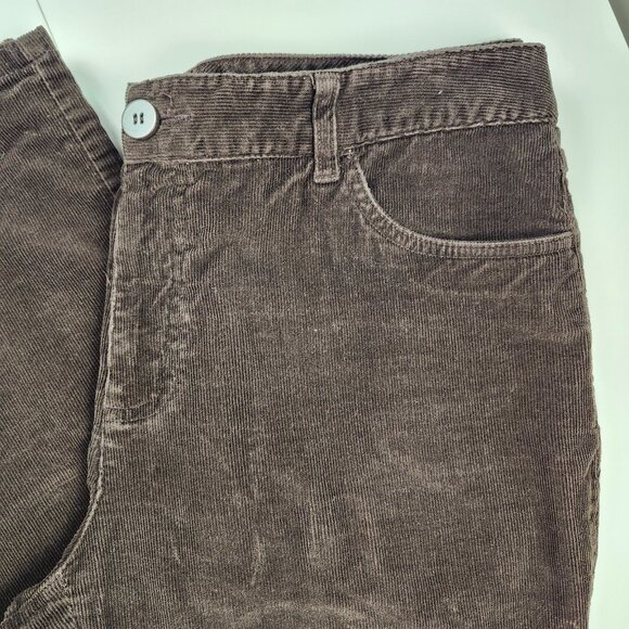 Talbots Corduroy Pants Size 12 /14 Chocolate Brown Straight Leg Mid Rise 34 x 31 - Picture 4 of 8